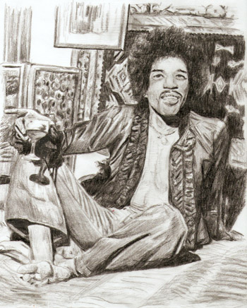 Jeff Raiano Original Art jimi hendrix